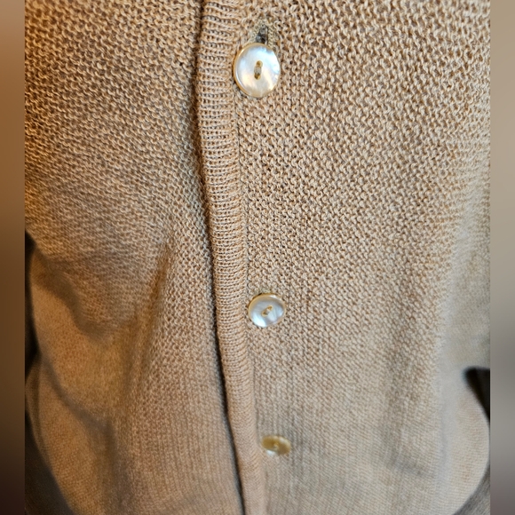 Vintage Hudson's Glasgo Men's Cardigan Mustard Gold Virgin Mohair & Wool size M - Picture 3 of 6